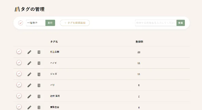 タグ付